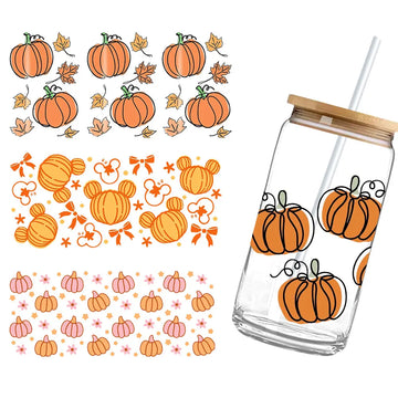 Halloween Pumpkin Special Festival Decoration UV DTF Cup Wrap Film Self-adhesive Durable UV Crystal Stickers