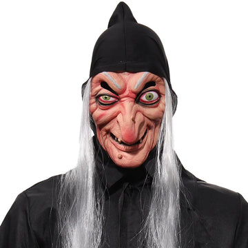 Halloween Horror Witch Mask Cosplay Ghost Face Joker Sorceress Old Nana Grandma Latex Helmet Haunted House Party Costume Props