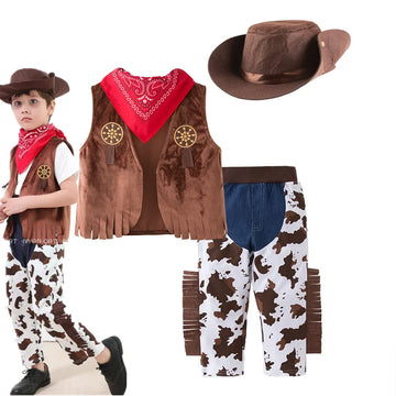 Fantasia Purim Halloween Costumes for Baby Toddler Kids Child Boys Cow Boy Cowboy Costume Party Fancy Dress Fancy sets