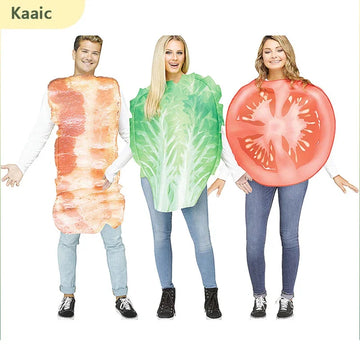 Halloween Costumes Vegetables Food Cosplay Eggs Tomatoes Bacon Meatloaf Cabbage Women Men Adult Christmasneedle-Fine Composi#1#W