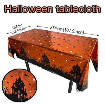 Halloween Party Decoration Rectangular Tablecloth Halloween Horror Party Supplies Bat Pumpkin Disposable Tablecloths Home Decor