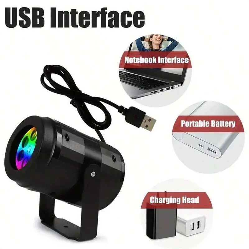 Halloween LED Projector Light – Ghost & Pumpkin Patterns, Perfect for Indoor/Outdoor Halloween Party Decoration and Ambient Room Lighting.