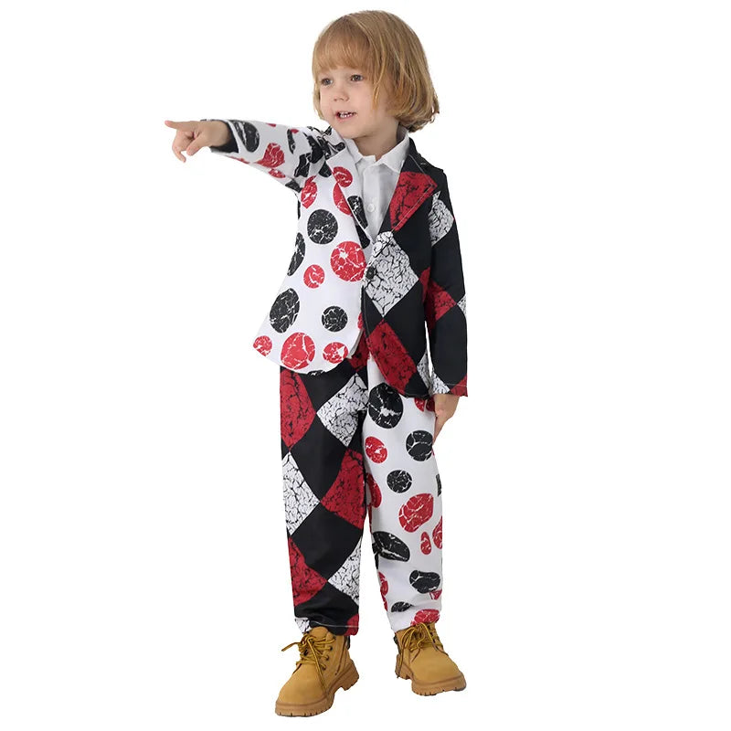 Toddler Sinister Clown Costume for Kids' Scary Creepy Halloween Boy's Suit