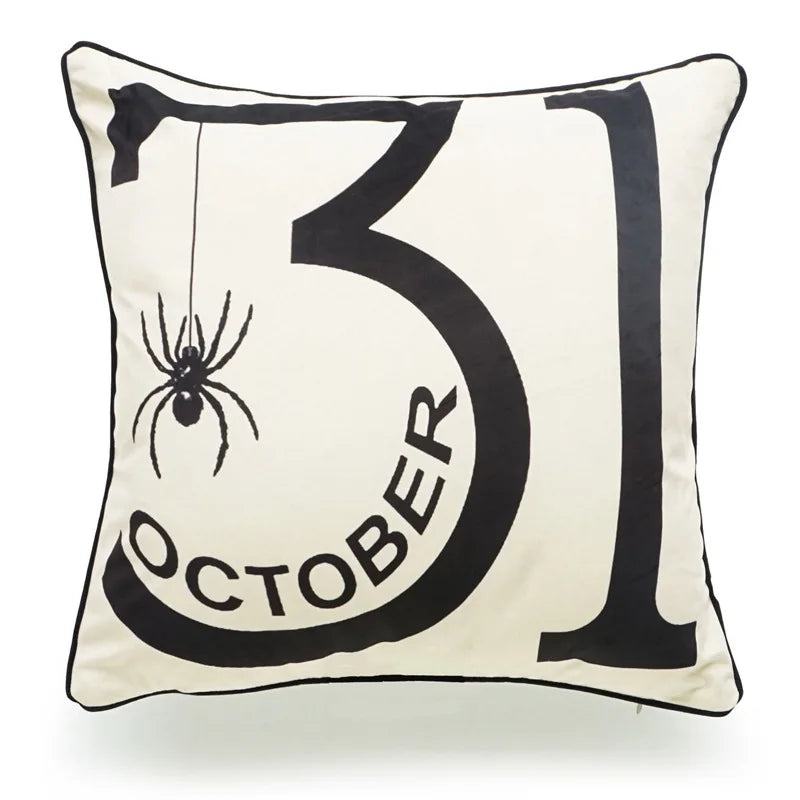 Halloween Pumpkin Witch Trick or Treat Pillowcase Decoration Linen Pillow Hug Pillowcase Halloween Home Decoration