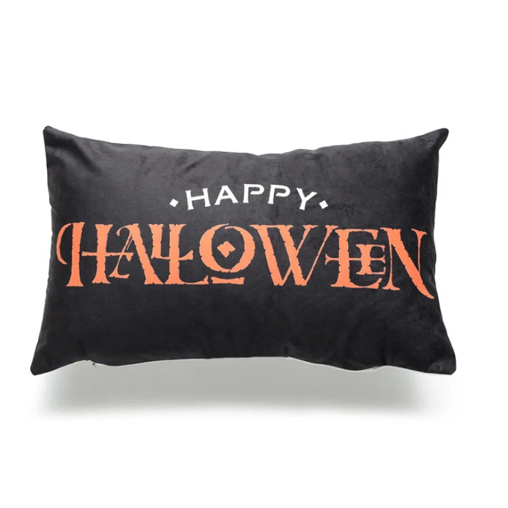 Halloween Pumpkin Witch Trick or Treat Pillowcase Decoration Linen Pillow Hug Pillowcase Halloween Home Decoration