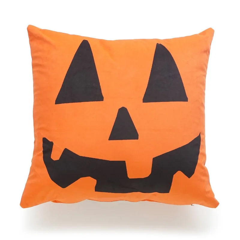 Halloween Pumpkin Witch Trick or Treat Pillowcase Decoration Linen Pillow Hug Pillowcase Halloween Home Decoration
