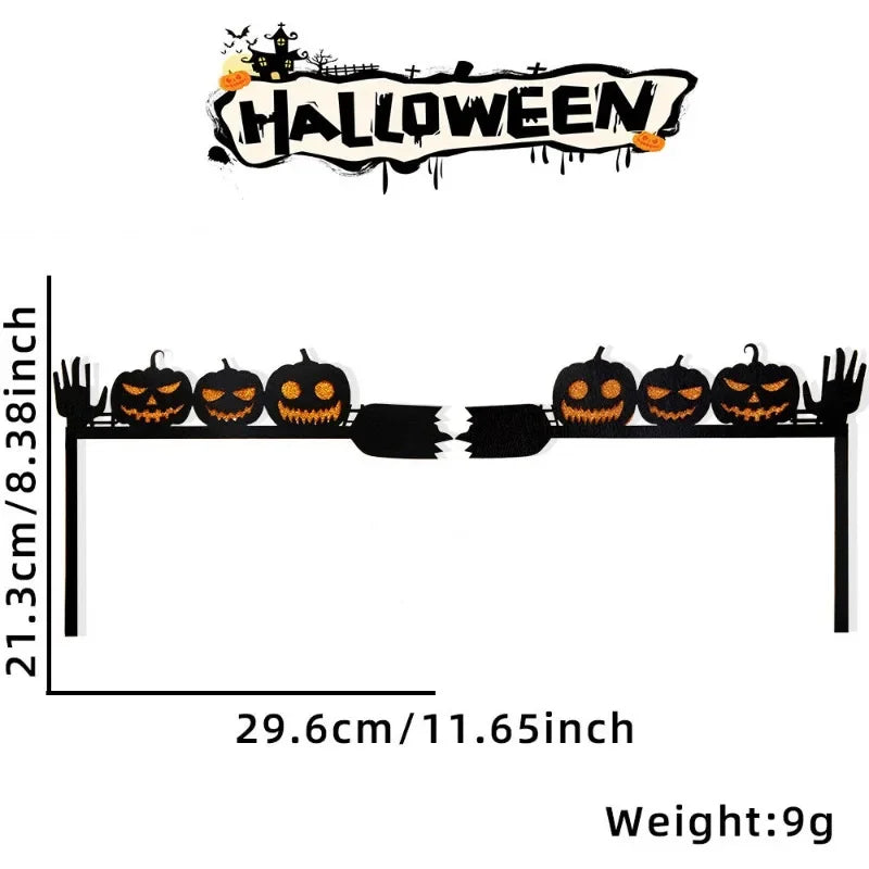 Halloween Door Frame Decoration,Bats,Pumpkins,Spider Webs,Door and Window Corner Stickers, Halloween Home Decoration