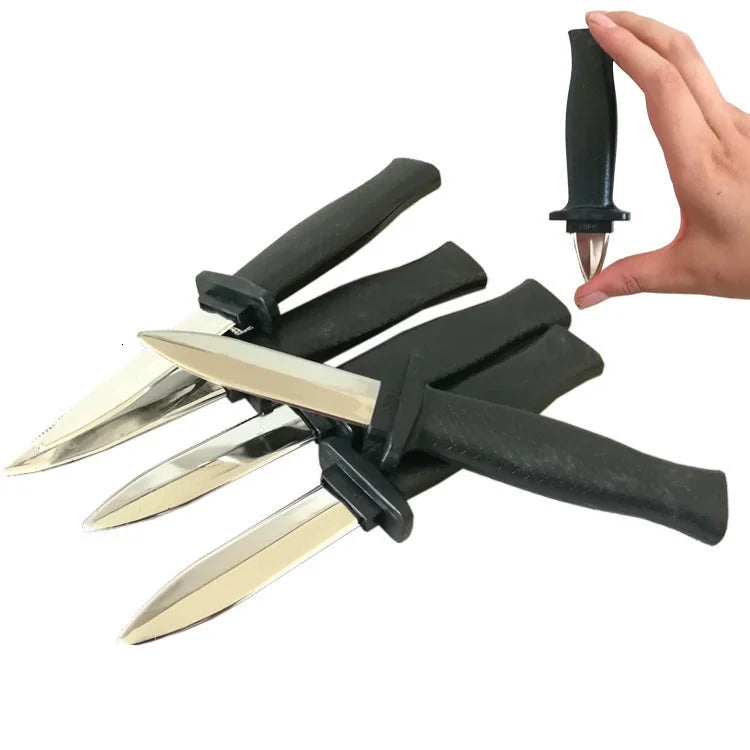 Halloween whole man simulation dagger Funny props Touching people telescopic bayonet sliding leaf prank child toy gadget