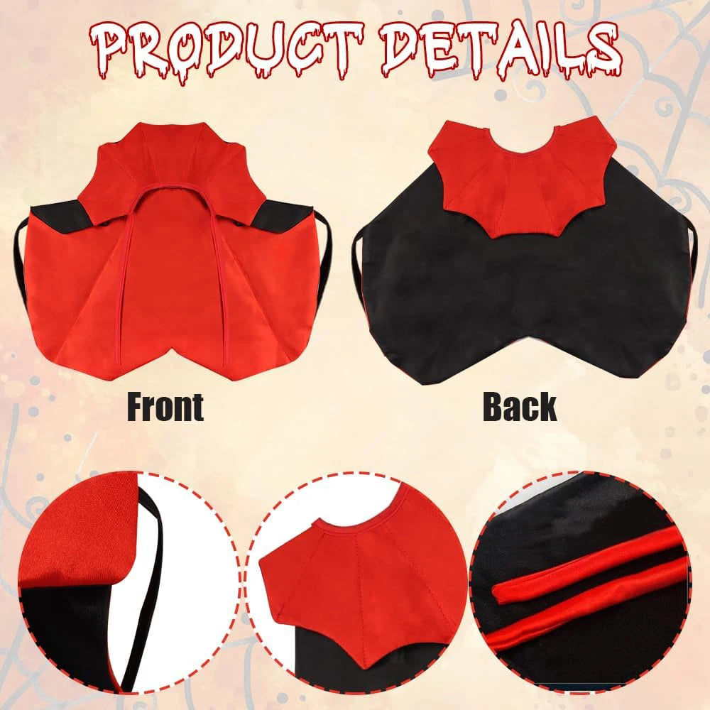 Halloween Pet  Cosplay Vampire Costumes for Small Cats Dogs  Cape Kitten Puppy Dress Kawaii Clothes Holiday Photo Props Gift