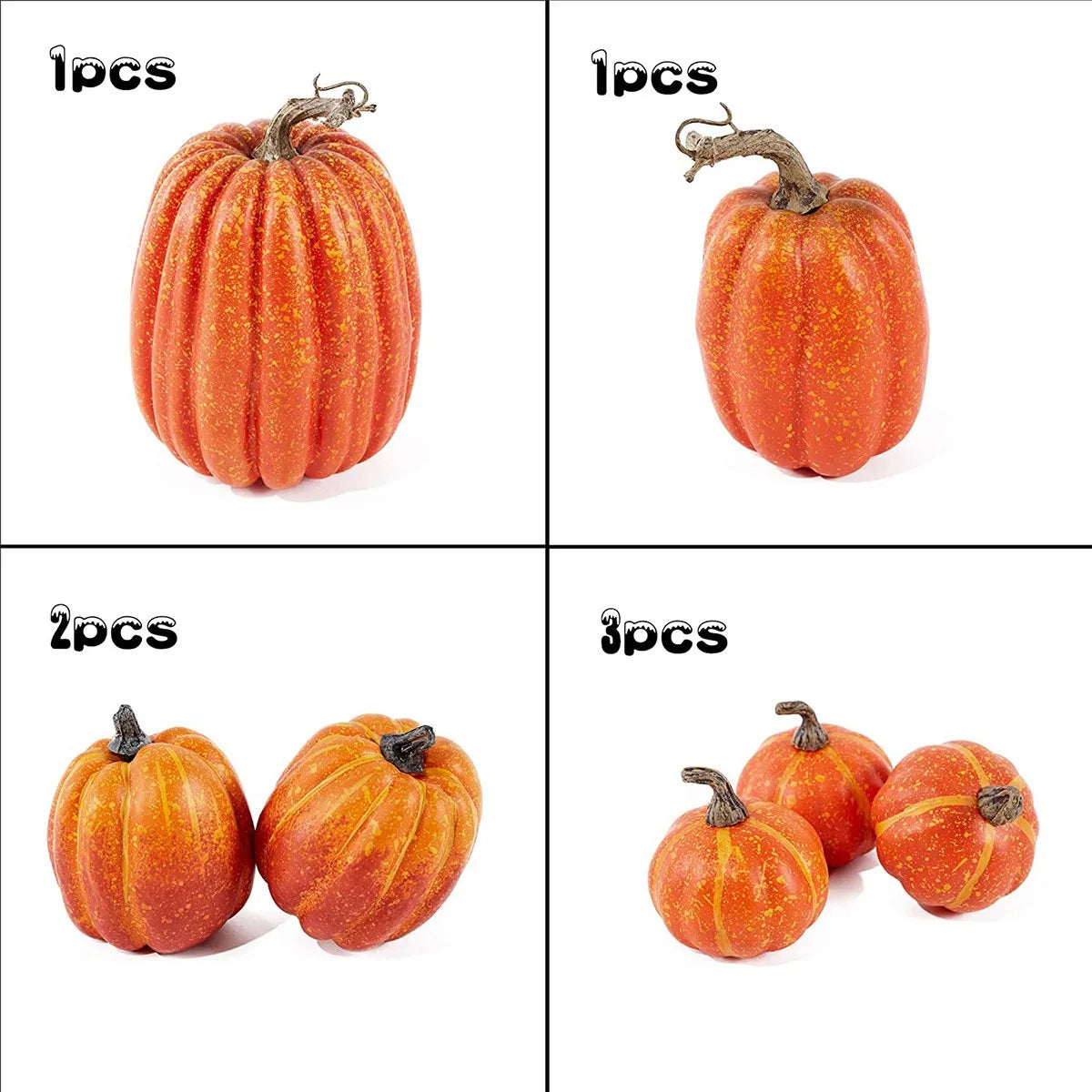 Halloween Thanksgiving Party Props Home Decoration Fruit Artificial Pumpkin Set Decoration Fake Simulation Pumpkin Ornaments