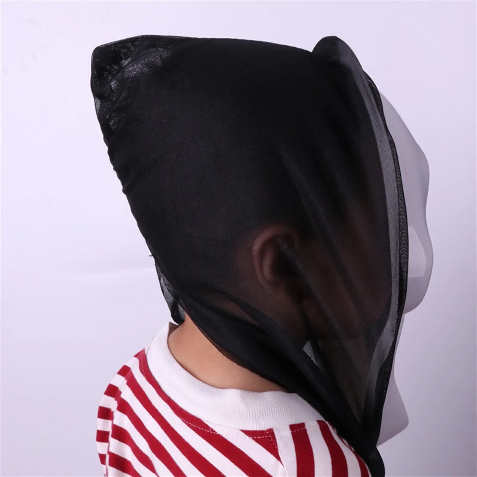 halloween decorations Mask With Shroud, Halloween Scream Mask Full Head Masks Scary Masks Party Horror Costume Accessory