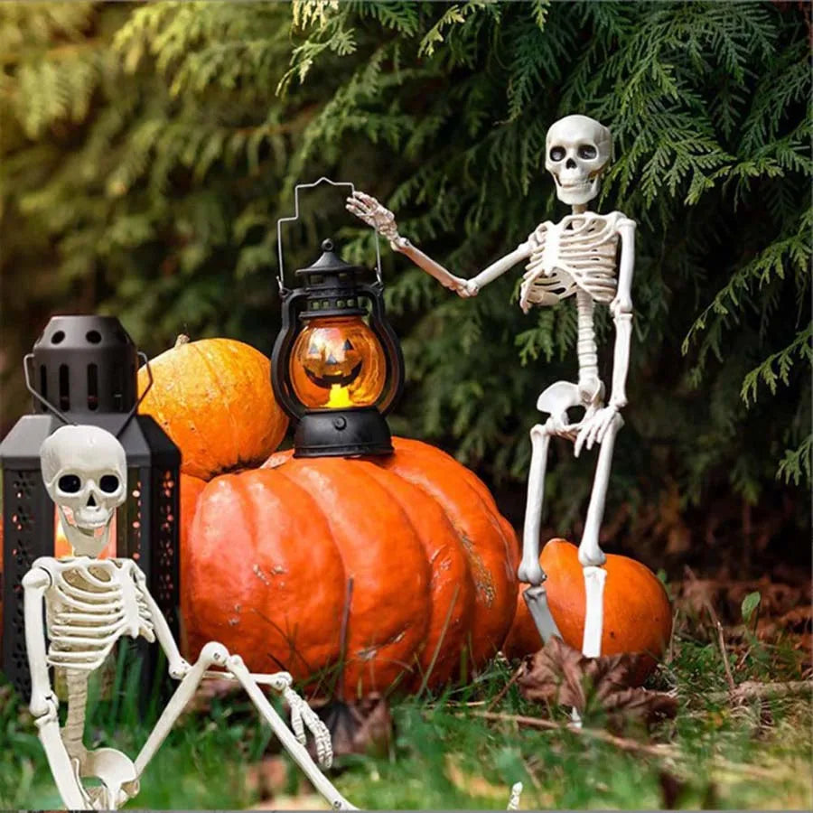 40cm Halloween Skull Skeleton,Posable SkeletonHuman Shape Bones Party Home Haunted House Horror Decorations Props