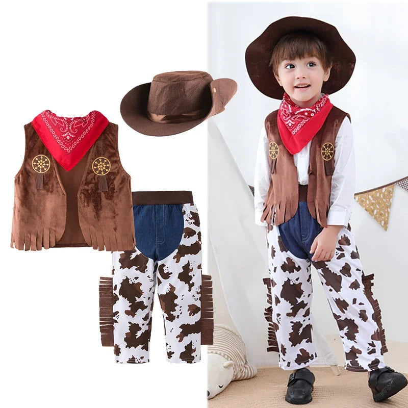 Fantasia Purim Halloween Costumes for Baby Toddler  Boys Cow Boy Cowboy Costume Party Fancy Dress Fancy sets