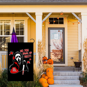1 trick or treat garden without candy Halloween prank garden flag yard decoration 12 x 18 inches (excluding flagpole)