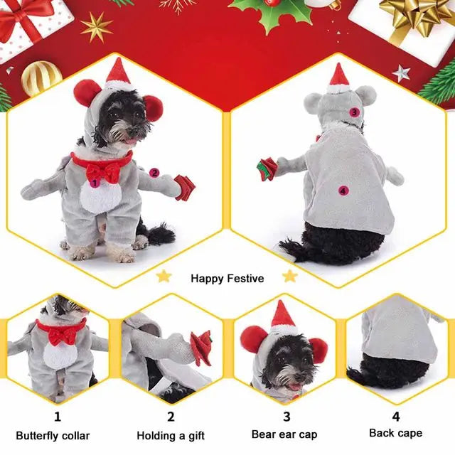 Halloween Pet Costume With Hat Dogs And Cat Cute & Funny Dress-Up Outfit For Party Cosplay Holiday Photos Puppy Kitten Clothing