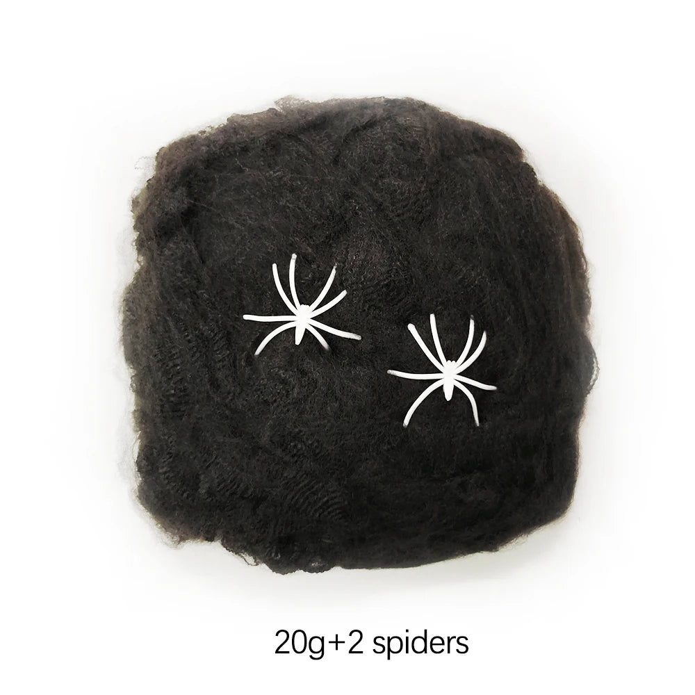 Halloween Decoration Party Accessories Decorations for Events Scream Festa Spider Web Black Outdoor Props Haunted House Spider