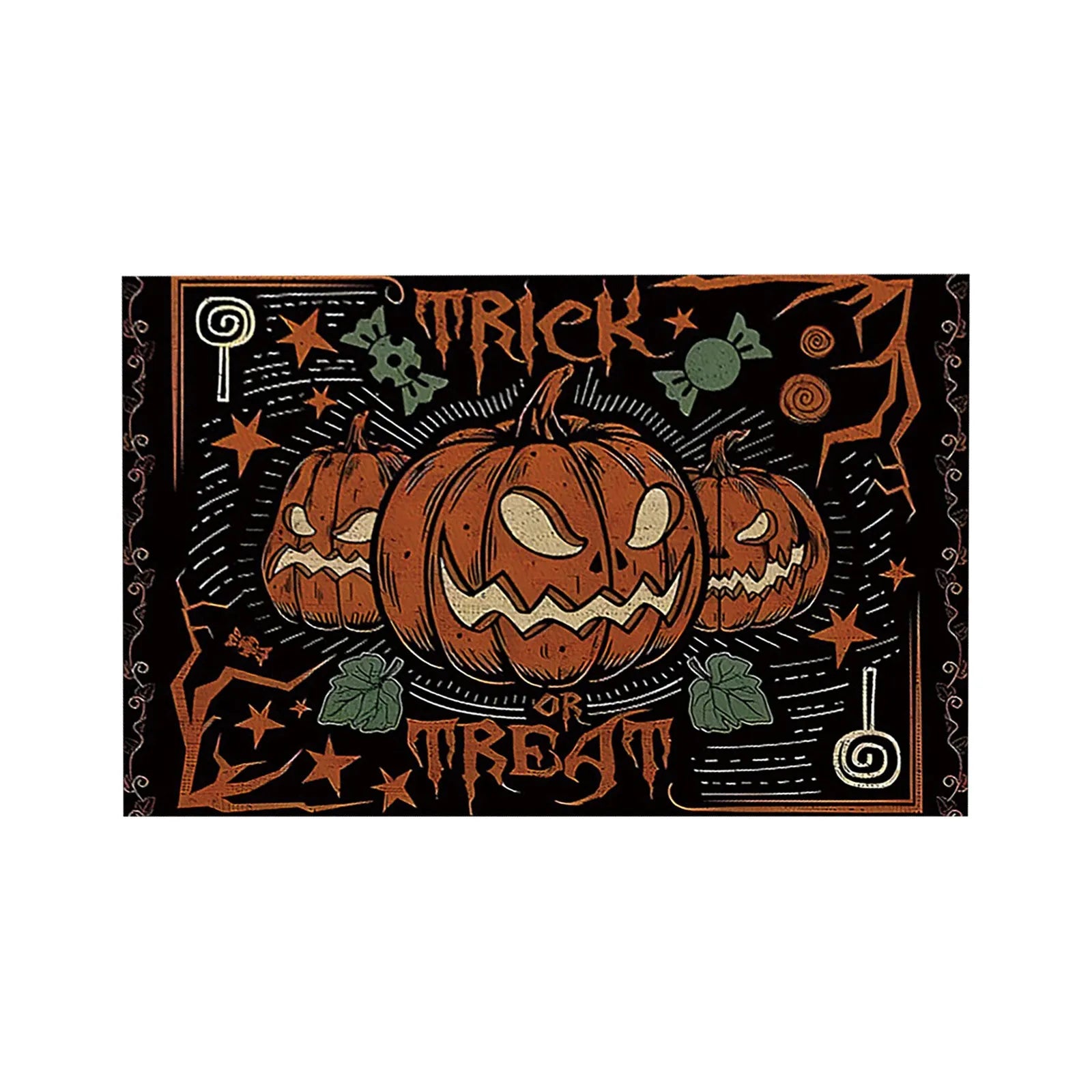 Halloween Table Placemats Linen Ghost Festival Atmosphere Table Mat Bat Pumpkin Spider Web Dining Table Decorations