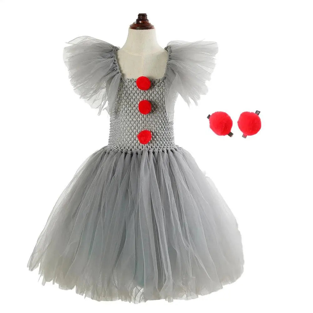 Kids Halloween Costume Cosplay Girls Costume Dress Stylish Props Outfit for Dress up Festive Cosplay Activities Daily Birthday
