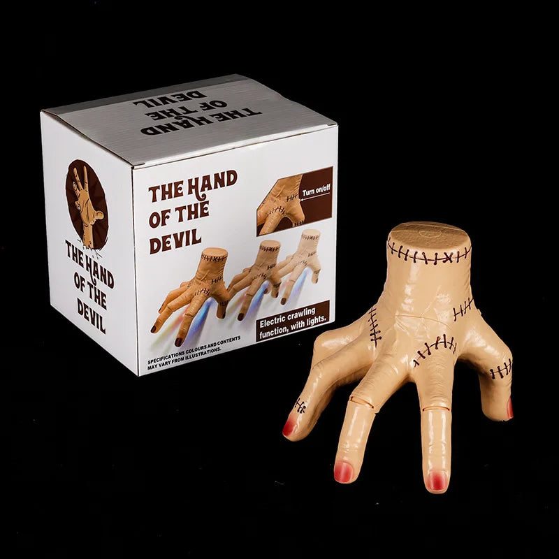 Halloween crawling with broken hands, funny lights and music, simulating hand pranks and Pumpkin Ghost Thriller party shock toys