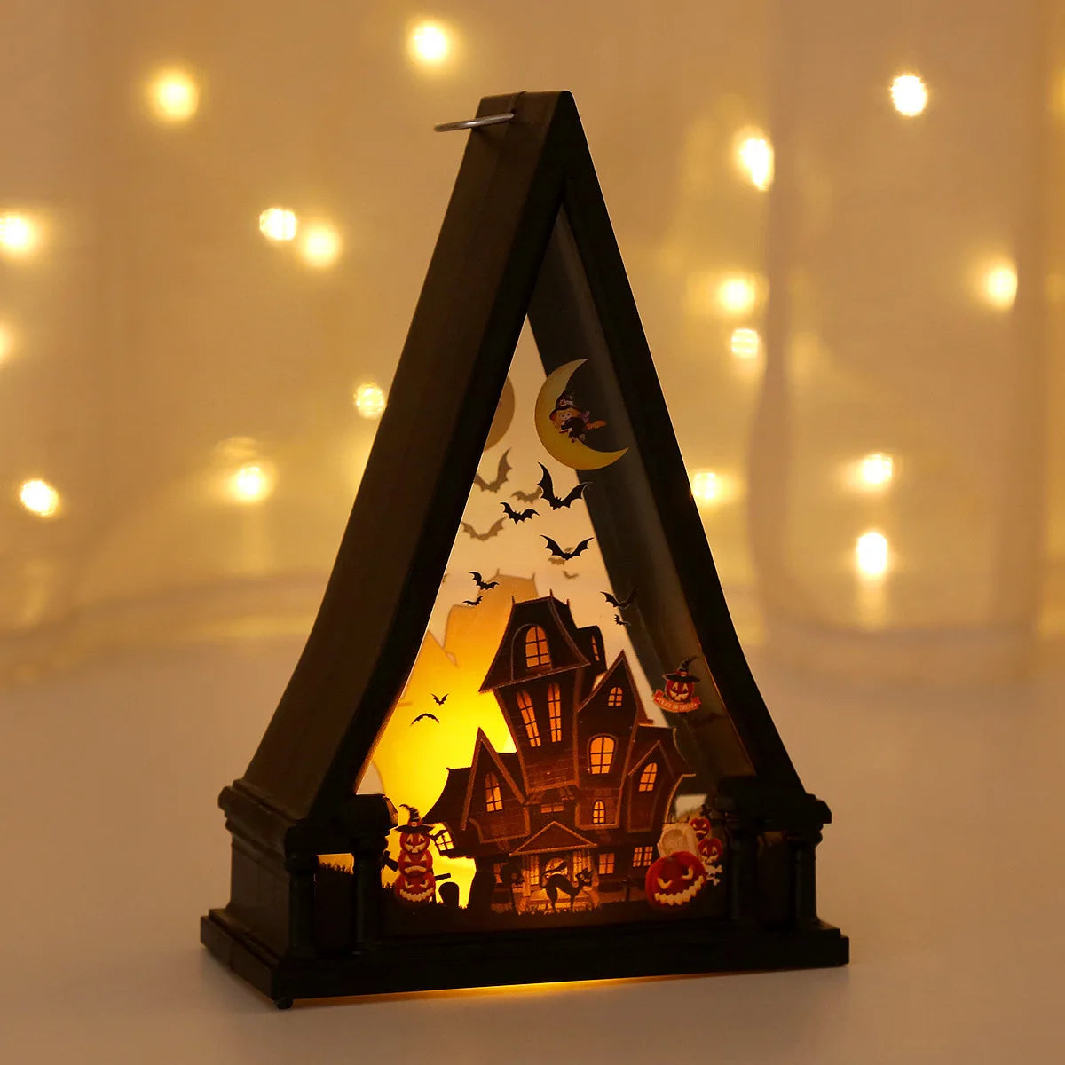 Halloween decorations desktop ornaments retro led lantern pendant nightlight atmosphere lights layout props. home accessories