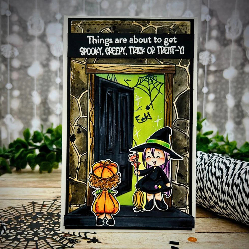 Spooky Tree Tricks No Treats Halloween is Back Metal Cutting Dies/Clear Stamp DIY Card Making Scrapbooking Stencil
