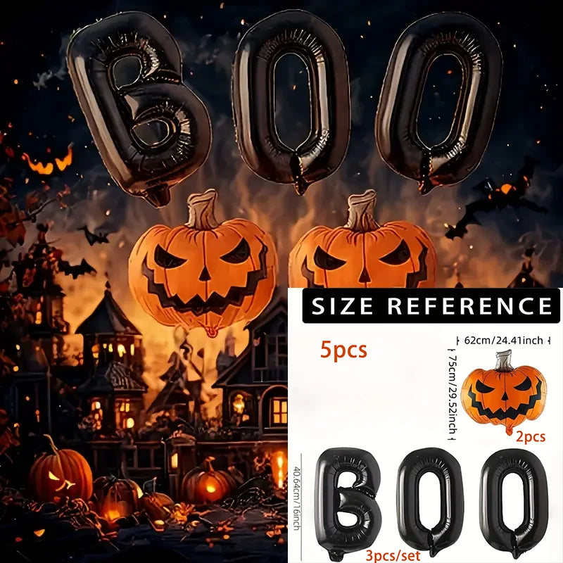 5-Balloon Set for Halloween Decorations Day of The Dead Balloons Birthday Party Decorations Photography Studio Props and Scenes