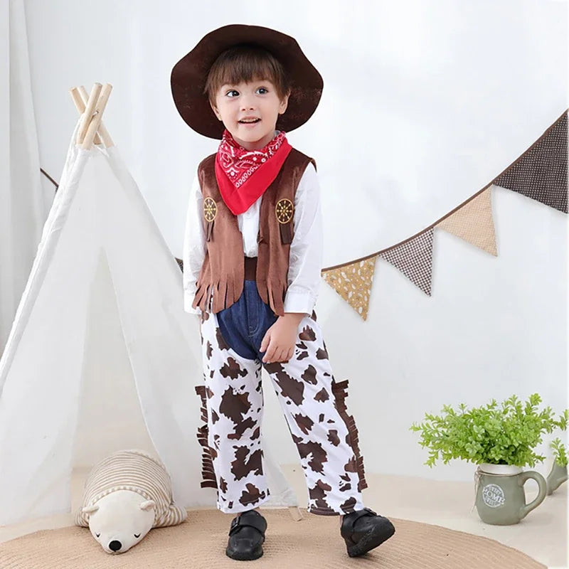 Fantasia Purim Halloween Costumes for Baby Toddler  Boys Cow Boy Cowboy Costume Party Fancy Dress Fancy sets