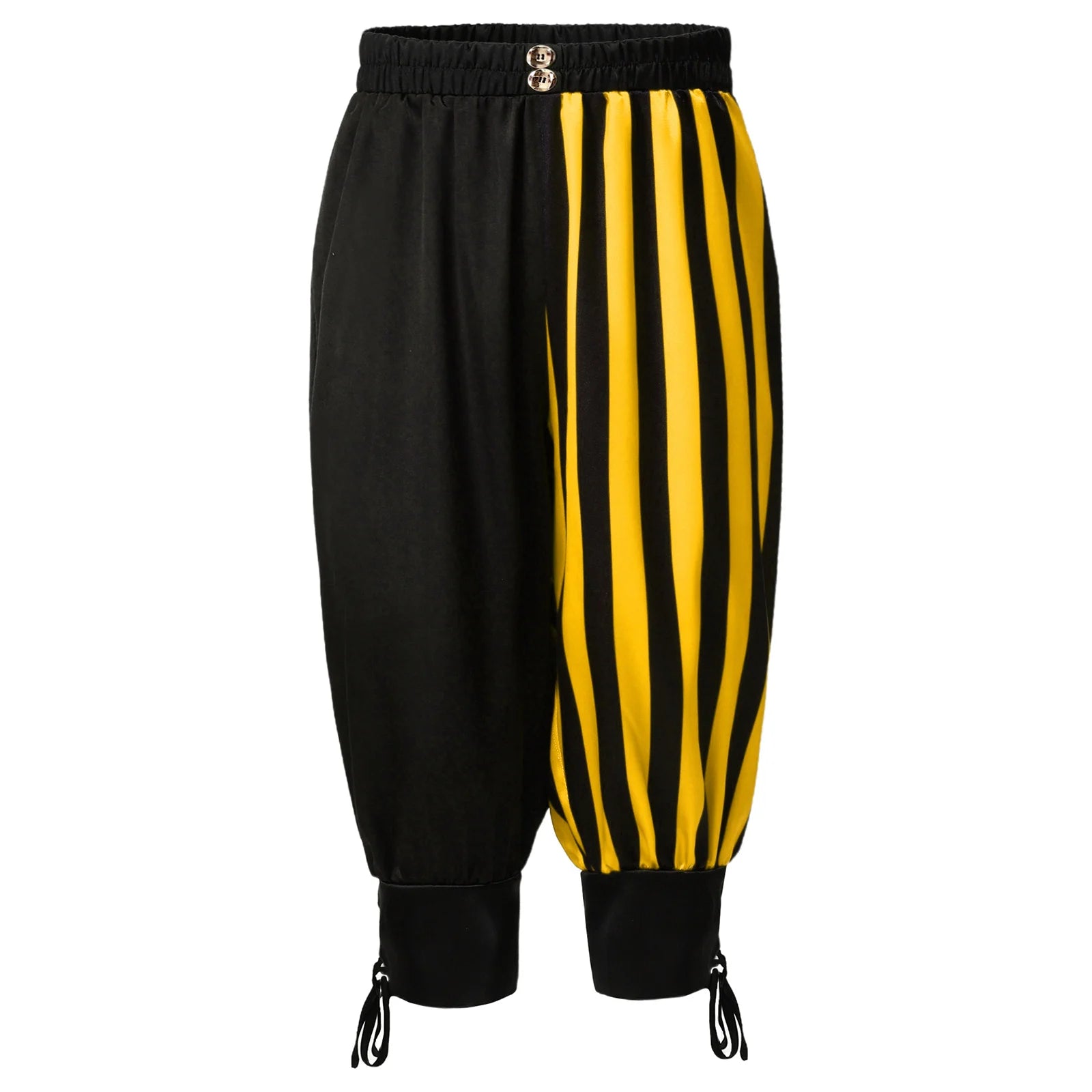 Boys Gothic Medieval Renaissance Costume Halloween Pants with Ankle Banded Wide Elastic Waistband Stripes Cosplay Party Dress Up