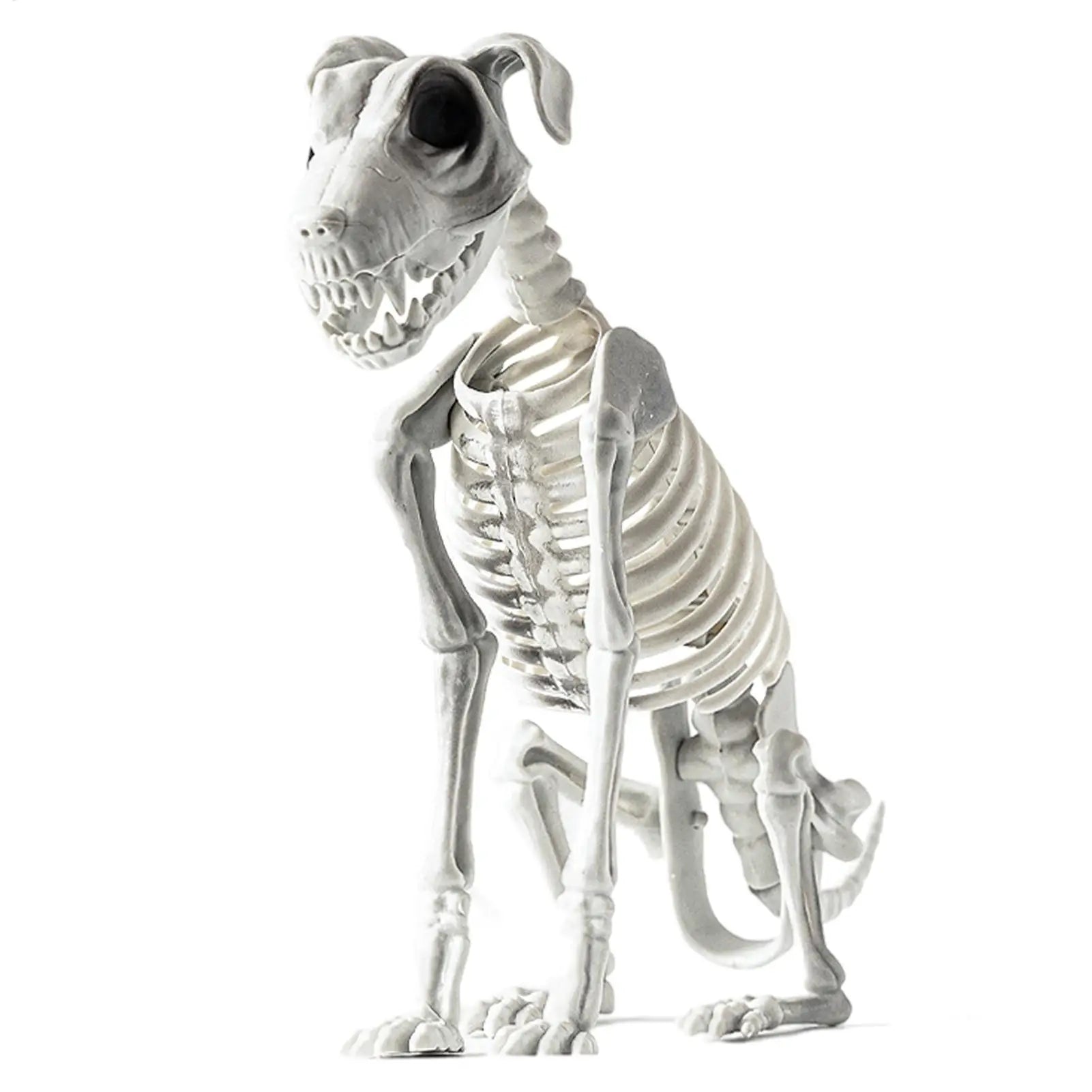 Halloween Skeleton Dog Spooky Skeleton Animal Realistic Halloween Skeleton Dog Statue Skull Bone Art Ornaments Horror Props