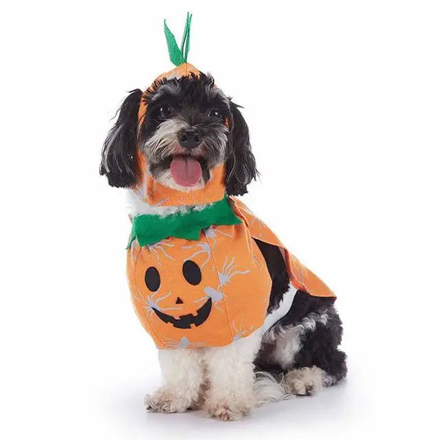 Halloween Pet Costume With Hat Dogs And Cat Cute & Funny Dress-Up Outfit For Party Cosplay Holiday Photos Puppy Kitten Clothing