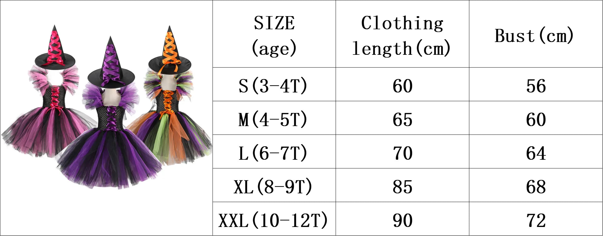 Halloween Costume For Kids Girls Witch Cosplay Tutu Knee LED Dress With Hat Broom Children Carnival Vestidos Fancy Clothes New