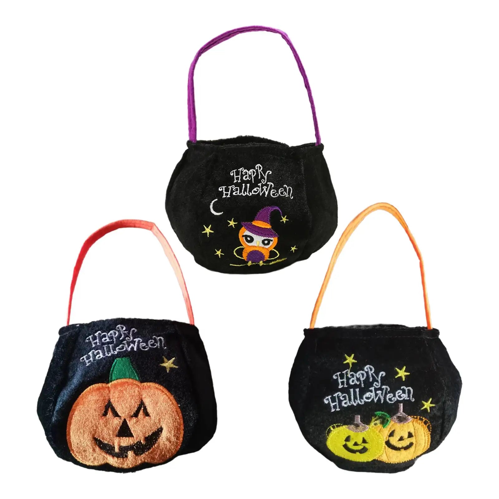 Trick or Treat Tote Bag Reusable Multipurpose Snack Grocery Bag Halloween Treat Bag Halloween Candy Basket Tote Gift Bucket