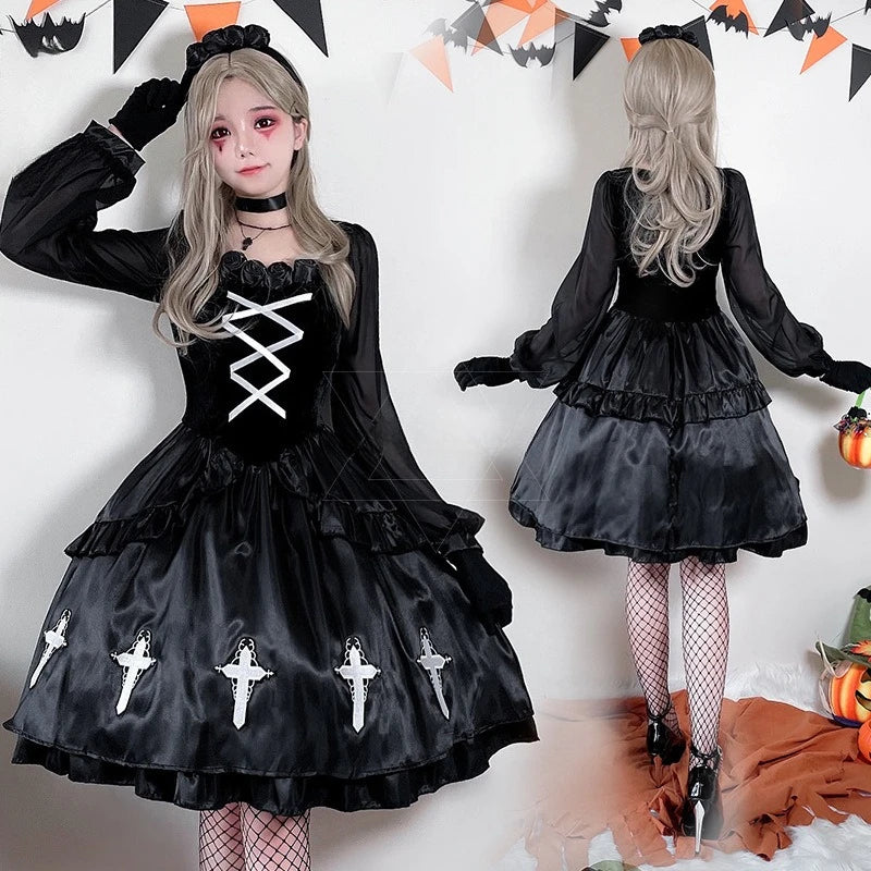 Halloween Adult Costumes Gothic Style Ghost Bride Costume Diablo Style Imp Costume Witch Costume Vampire Costume
