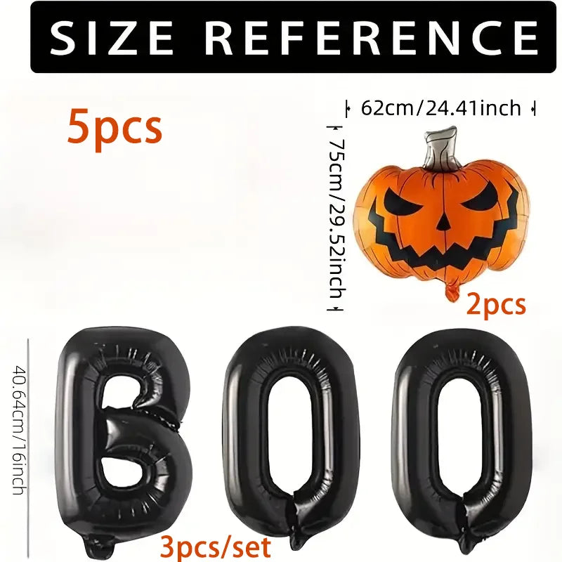 5-Balloon Set for Halloween Decorations Day of The Dead Balloons Birthday Party Decorations Photography Studio Props and Scenes