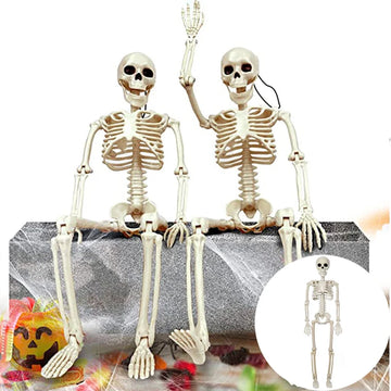 40cm Halloween Skull Skeleton,Posable Skeleton,Human Shape Bones,Halloween Herror Decorations,Haunted House Horror Props