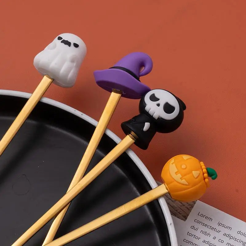 Halloween Tableware Stainless Steel Coffee Spoon Halloween Dessert Spoon Fruit Fork Theme Party Tableware Set