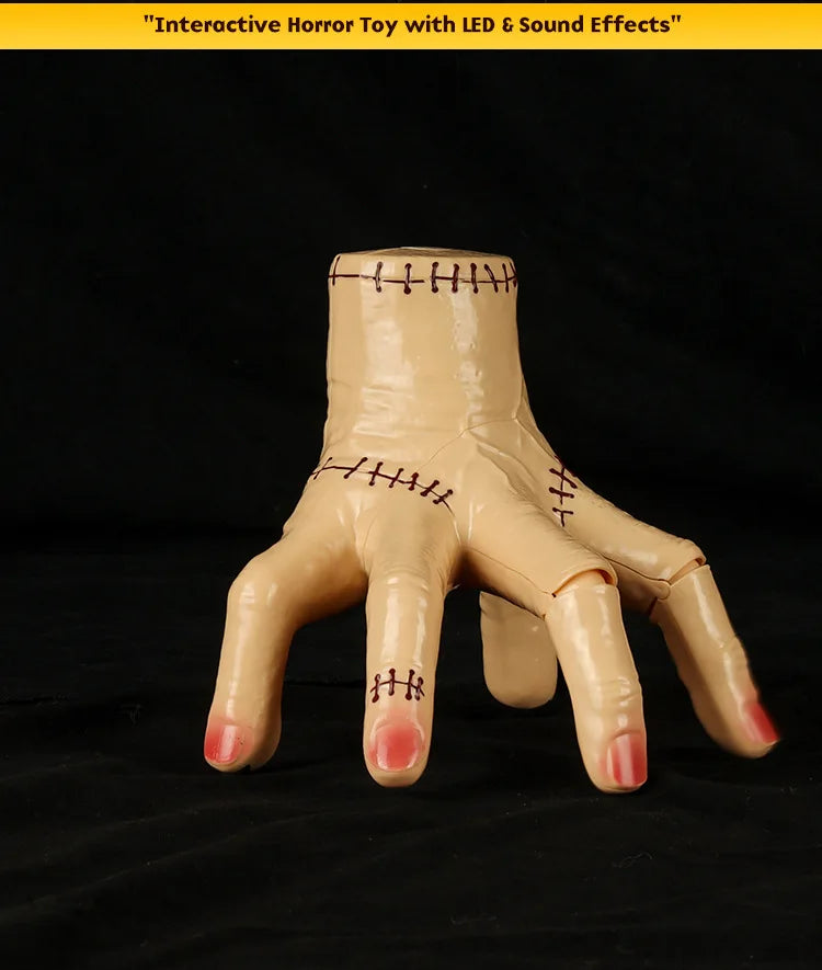 Halloween crawling with broken hands, funny lights and music, simulating hand pranks and Pumpkin Ghost Thriller party shock toys