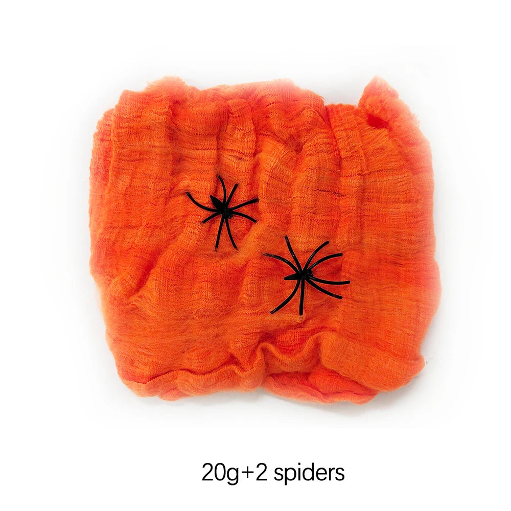 Halloween Decoration Party Accessories Decorations for Events Scream Festa Spider Web Black Outdoor Props Haunted House Spider