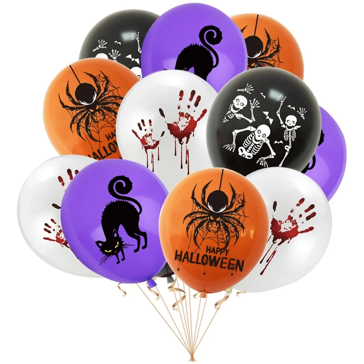Halloween Balloons 12 Inch Black Orange White Pink Latex Balloon for Halloween Holiday Events Party Favors Supplies Decoration