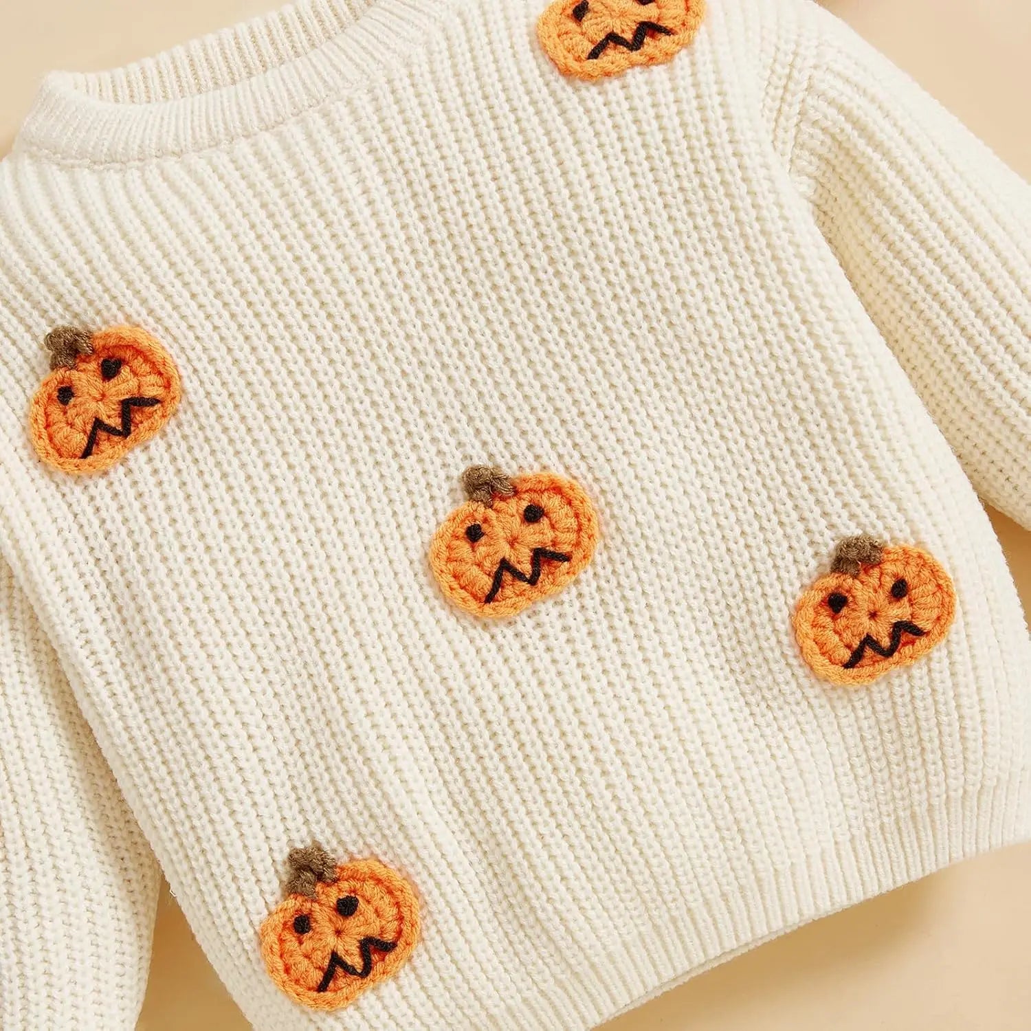 Toddler Baby Boy Girl Halloween Costumes Sweater Pumpkin Warm Pullover Sweatshirt Knitwear Knitted Fall Winter Clothes
