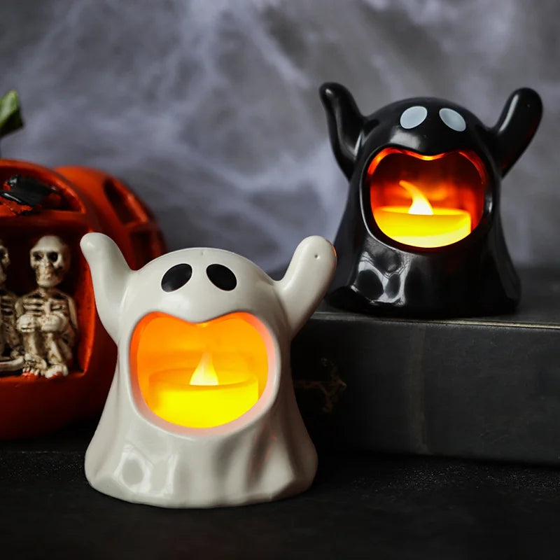 Halloween Candle Holder Decorative Table Candlesticks Halloween Desktop Ornaments Party Desk Decorations Party Table Ornament