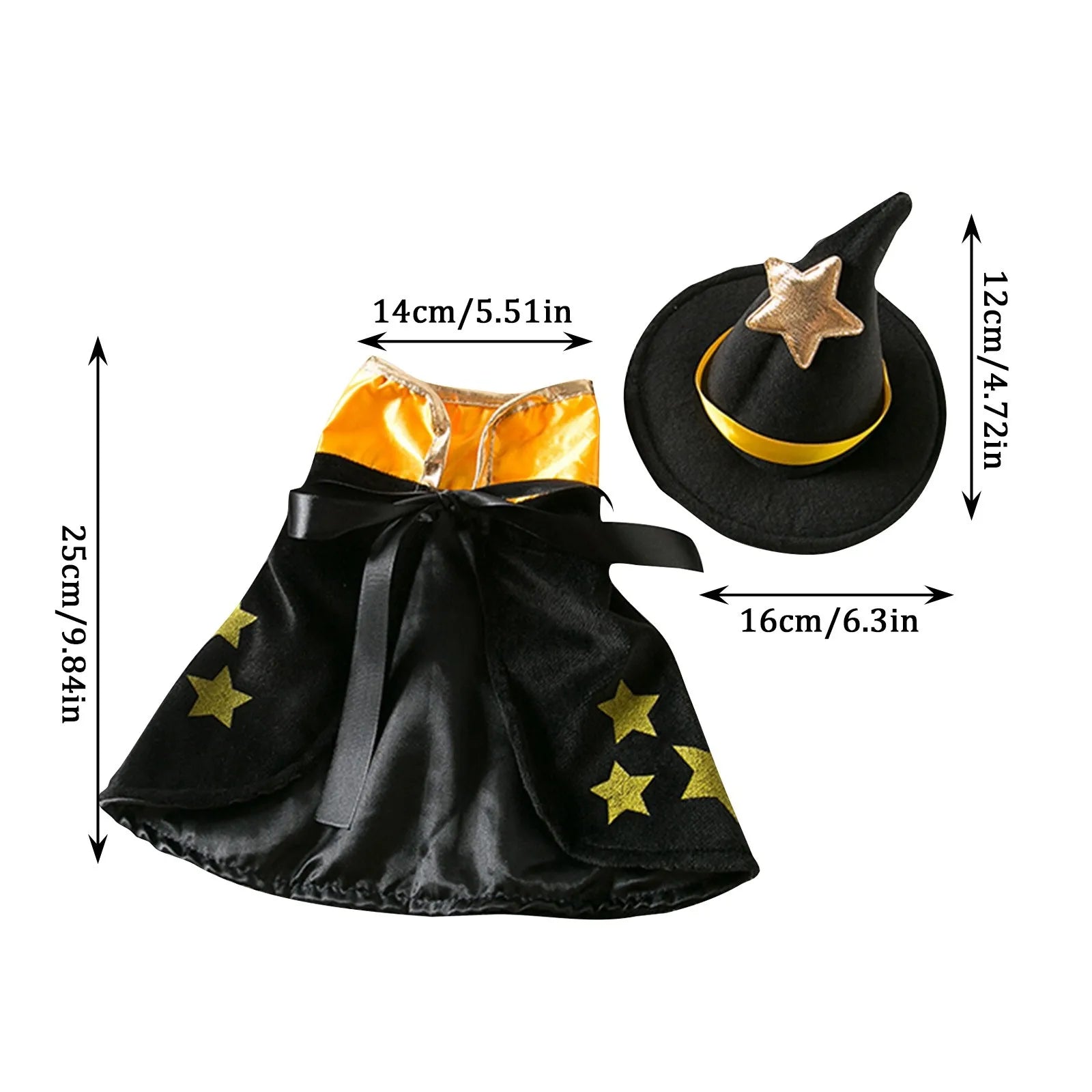 Halloween Dog Cosplay Costumes Funny Pet Clothes Adjustable Dogs Cos Cape Sets with Hat Party Novelty Dress Up Accessories