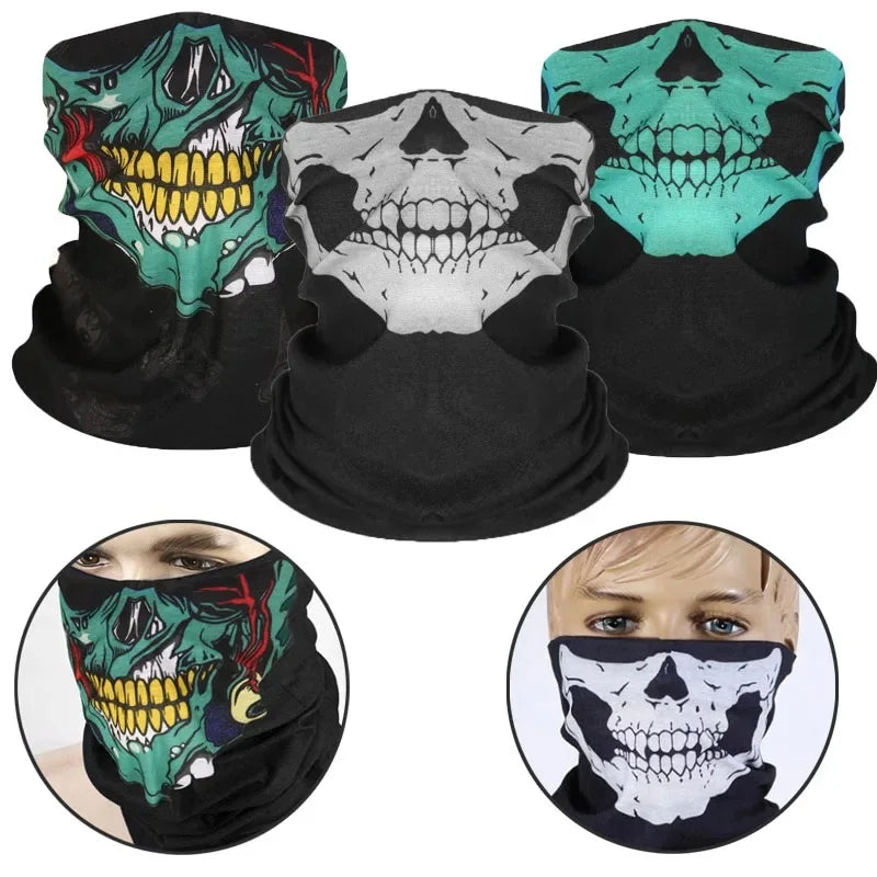 Halloween Mask Horror Skeleton Chin Mask Skeleton Performance Party Dress Up Real CS Masks