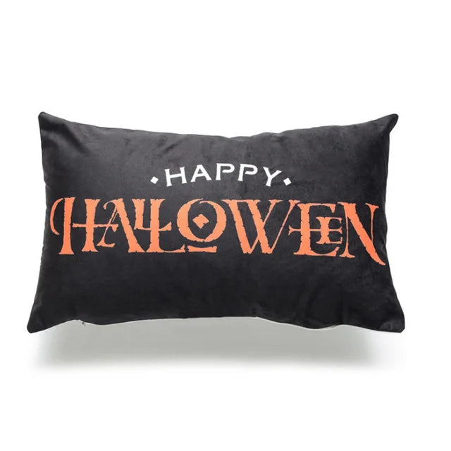 Halloween Pumpkin Witch Trick or Treat Pillowcase Decoration Linen Pillow Hug Pillowcase Halloween Home Decoration