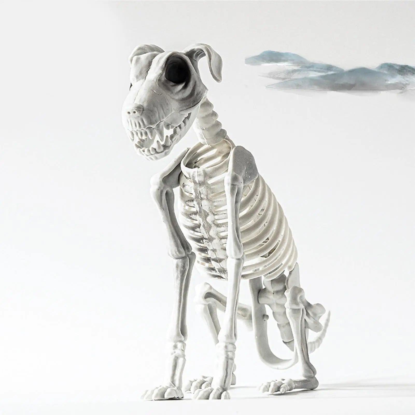 Halloween Skeleton Dog Spooky Skeleton Animal Realistic Halloween Skeleton Dog Statue Skull Bone Art Ornaments for Party Haunted