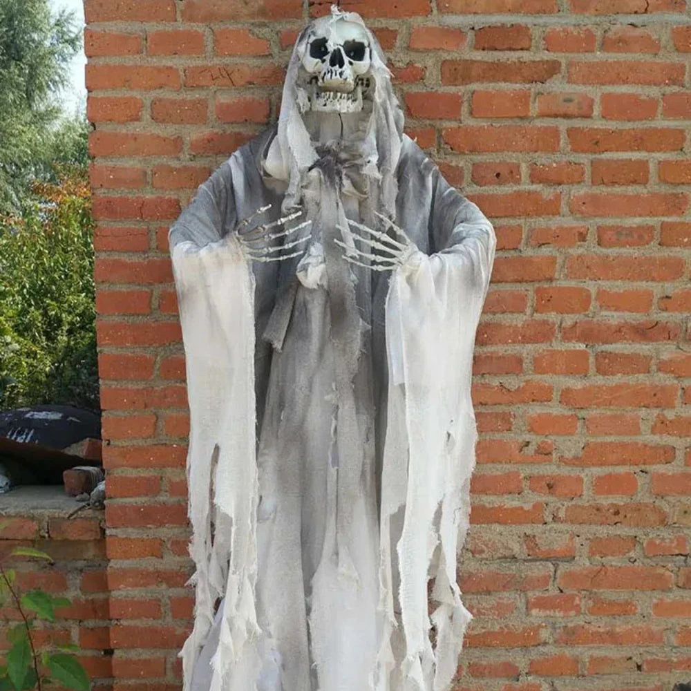 Halloween Horror Props, Ghost, Hanging Skull, Sound Sensor, Haunted House, Escape Room