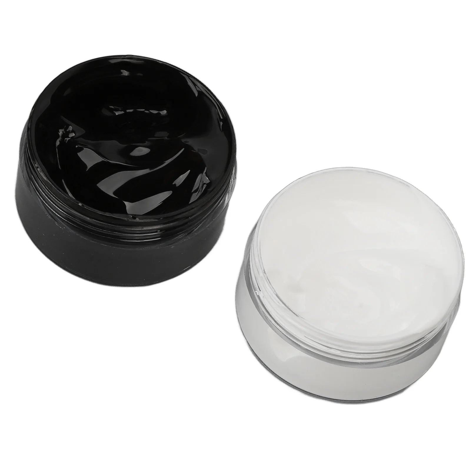 2PCS Halloween Face Painting Kit Highly Pigmented Face Body brus Paint Black and White for DIY Cosplay Theme Parties Body Makeup