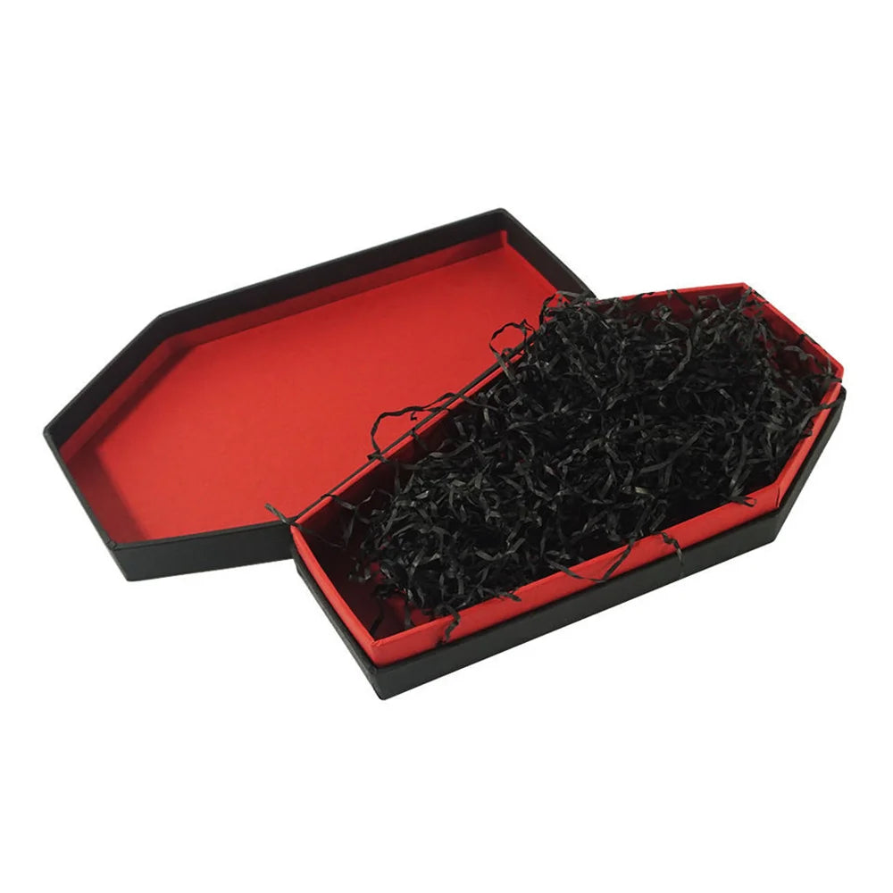 Halloween Treat Or Trick Bags For Kids Paper Coffin Boxes Black For Gift Present Gothic Container Spooky Party Decro