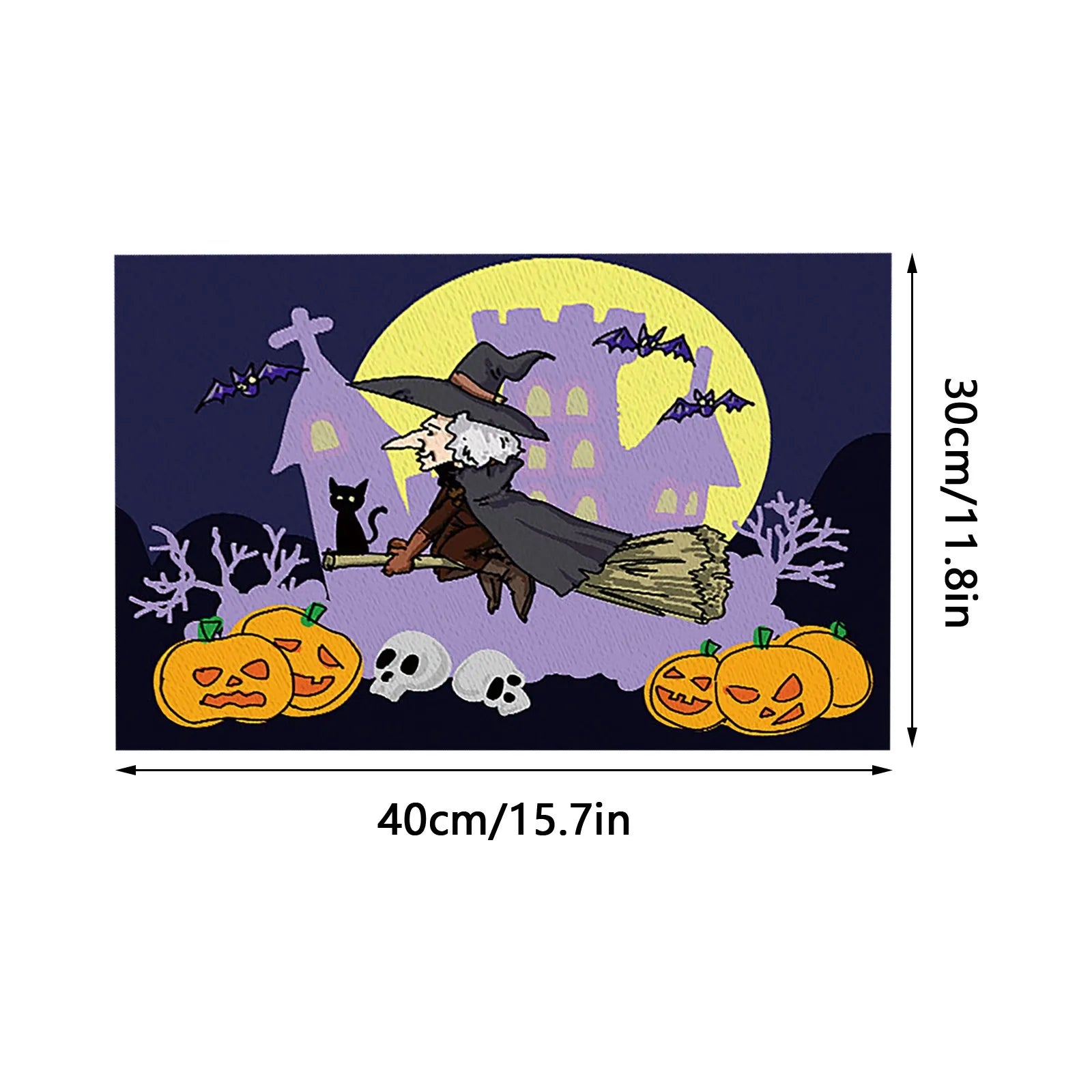 Halloween Table Placemats Linen Ghost Festival Atmosphere Table Mat Bat Pumpkin Spider Web Dining Table Decorations
