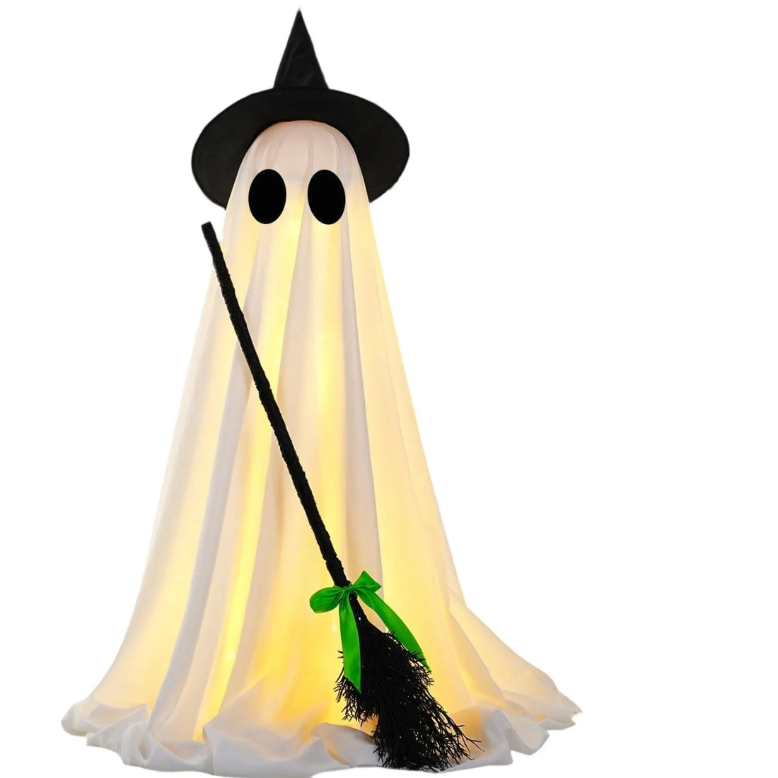Halloween Decorations Indoor Spooky  Halloween Decor With Witch Brooms Scary Decor With LED Lights For Front  Yard Garden Home
